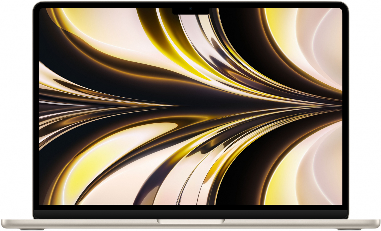 Apple MacBook Air 13" (M2, 8C CPU/8C GPU, 2022), 8 ГБ, 256 ГБ SSD, «сияющая звезда»